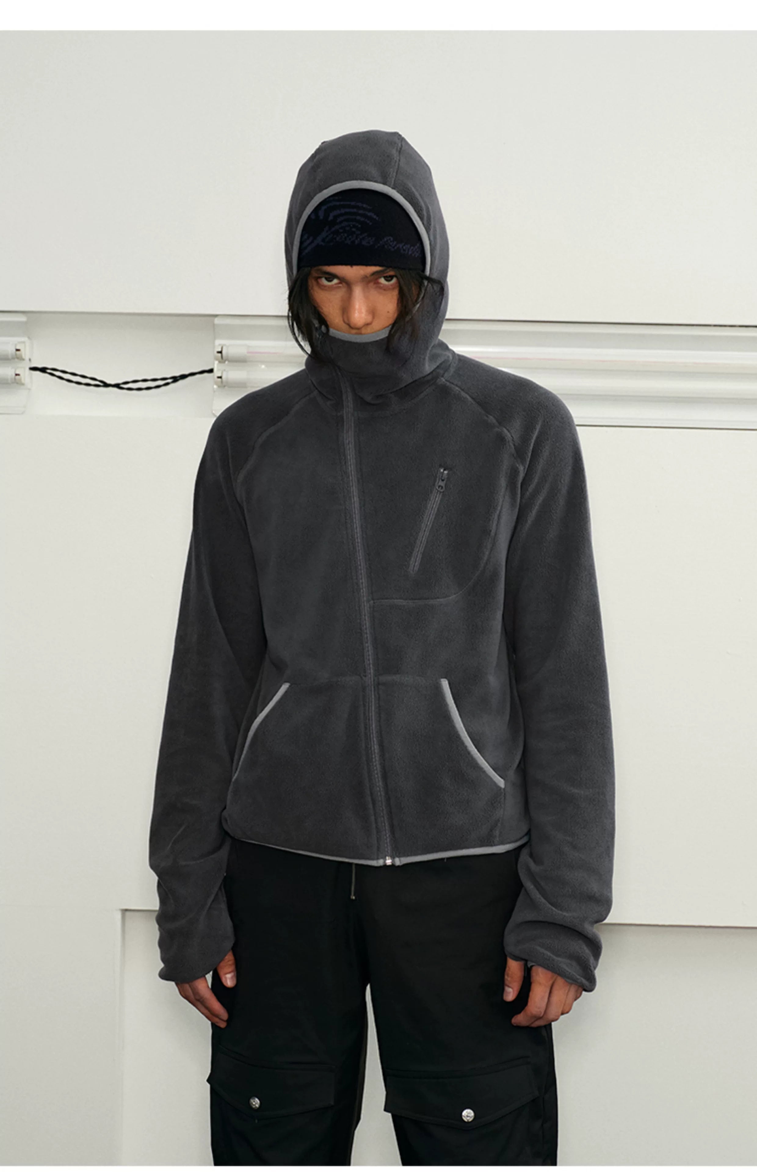 Men's Heated Zip Hooded Fleece Jacket