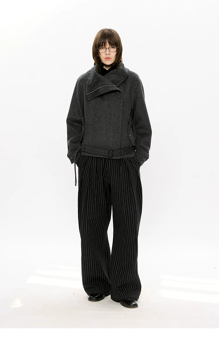 50% Merino Wool Set-Shoulder Zip Jacket