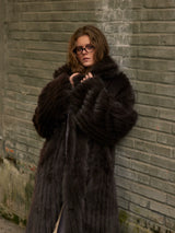 Unisex Oversized Knee-length Faux Fur Coat