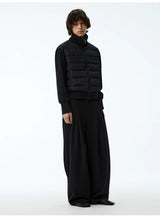 Lightweight Ribbed Stand Collar Down Jacket