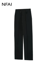 Long Straight Leg Dress Pants