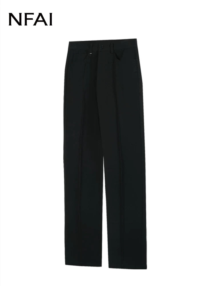 Long Straight Leg Dress Pants