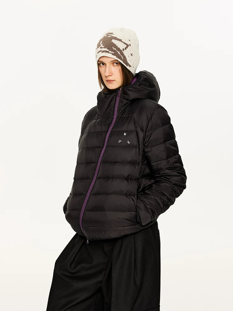 Lightweight Hooded 90% Down Water-repellent Jacket