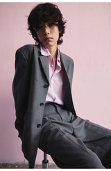 Casual Square Neck Cotton Blend Shirt