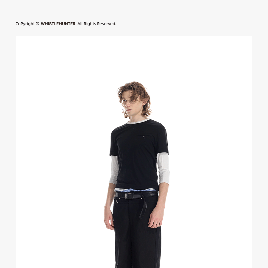 Men's Rivet Washed Distressed Straight Pants