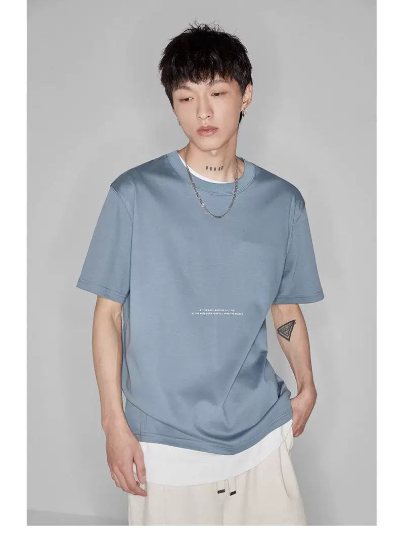 Double-sided Color-block Printed Pima Cotton Tee