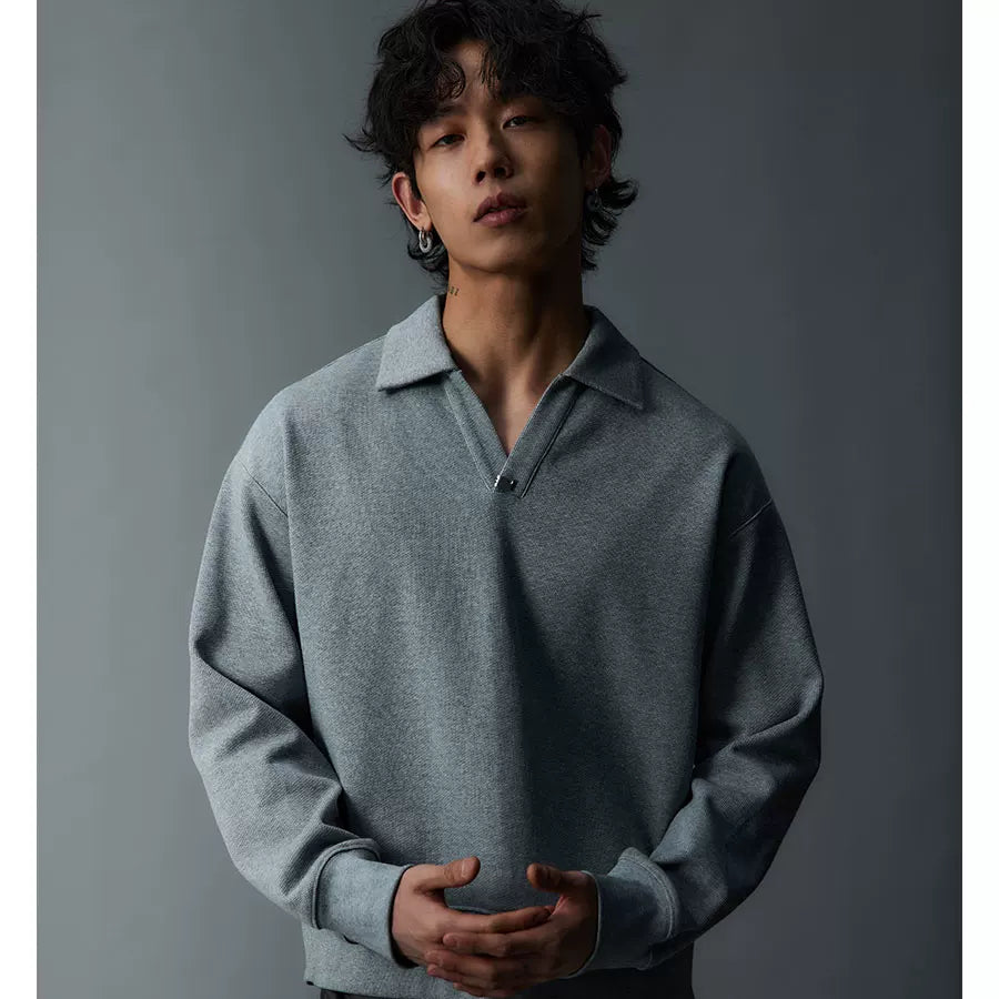 Two Tone Split Collar Polo Tees