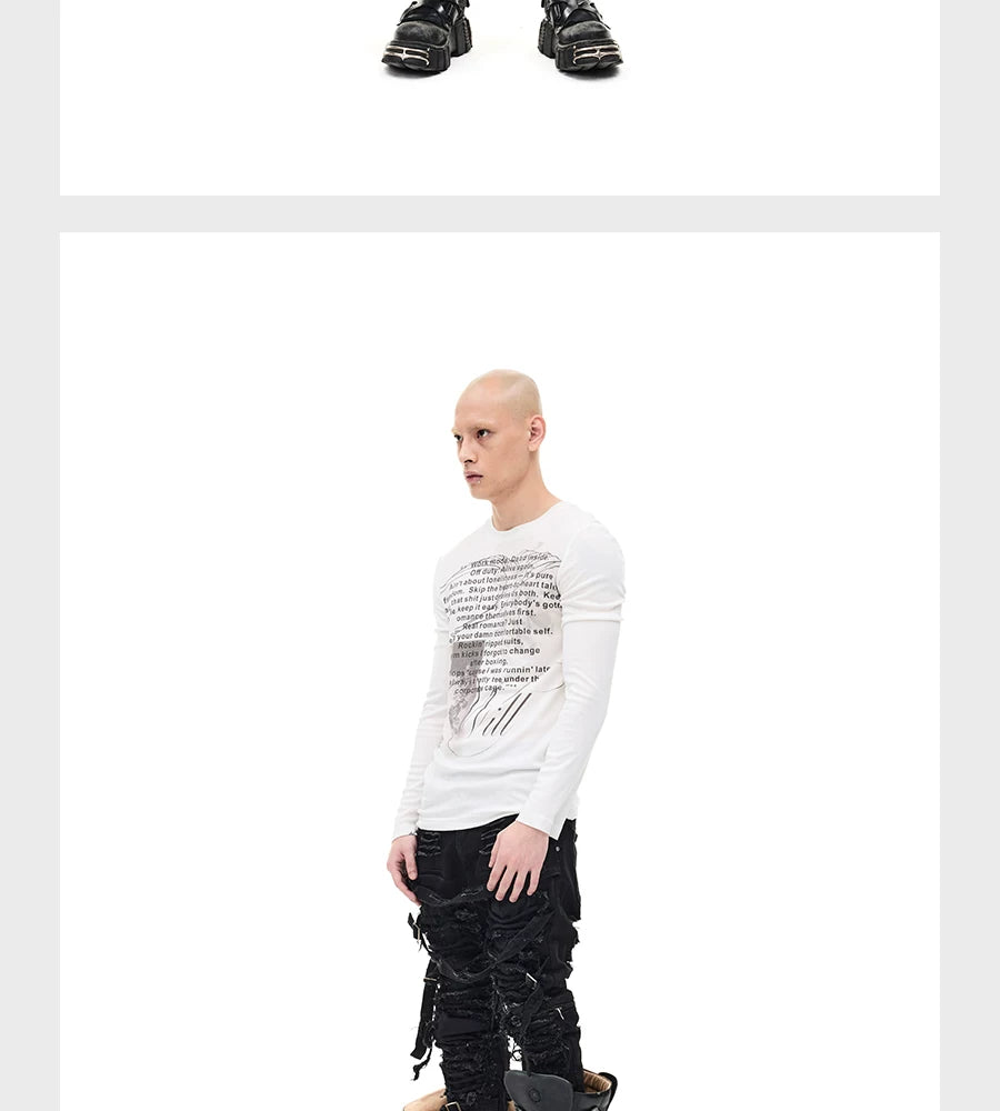 Opium Print Slim Stretchy Lyocell Tee