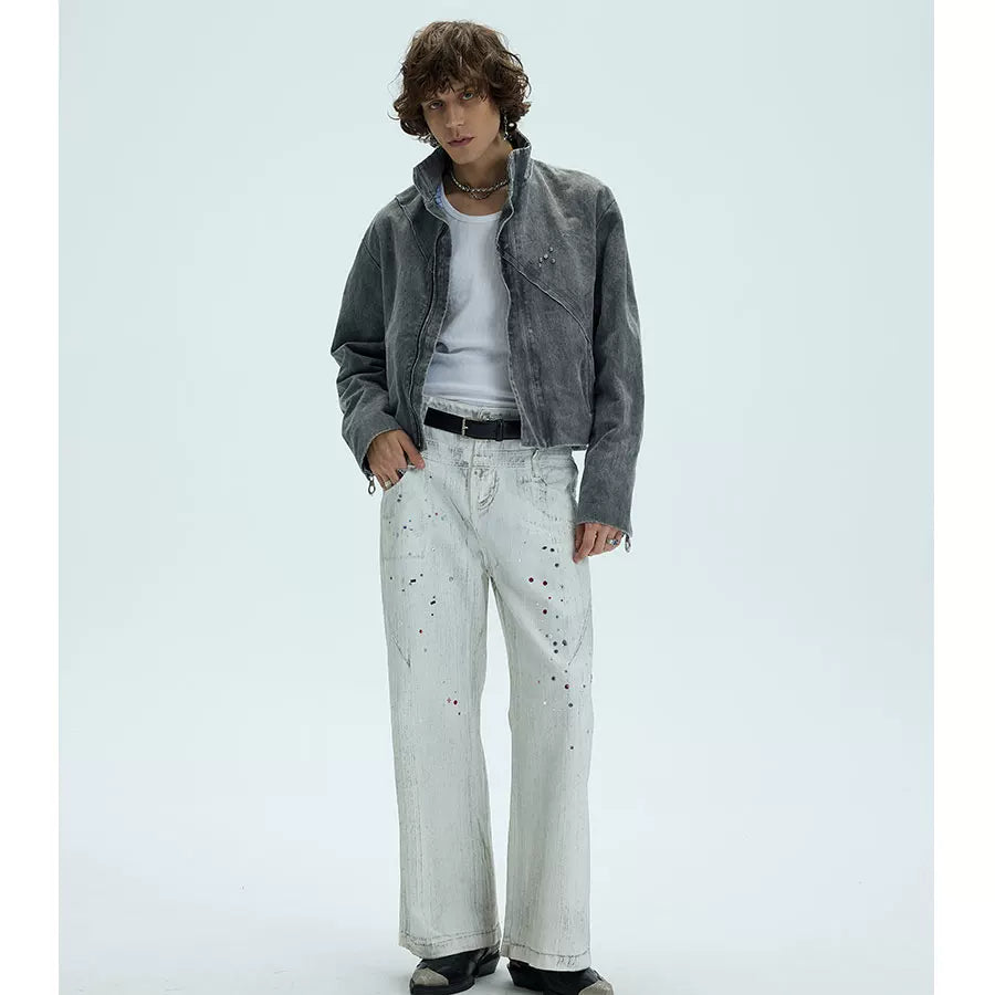 Washed Fleece Plaid Lined Jacket