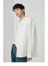 Split Pocket Basic Cotton Shirt