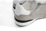 Gray Horsehair Platform Sneakers
