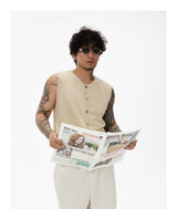 Vintage Sleeveless Knit Vest