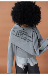 Men's Gray Print Patchwork Hoodie