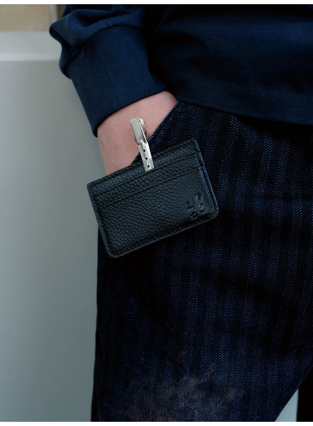 Magnetic Full Grain Leather Card Holder