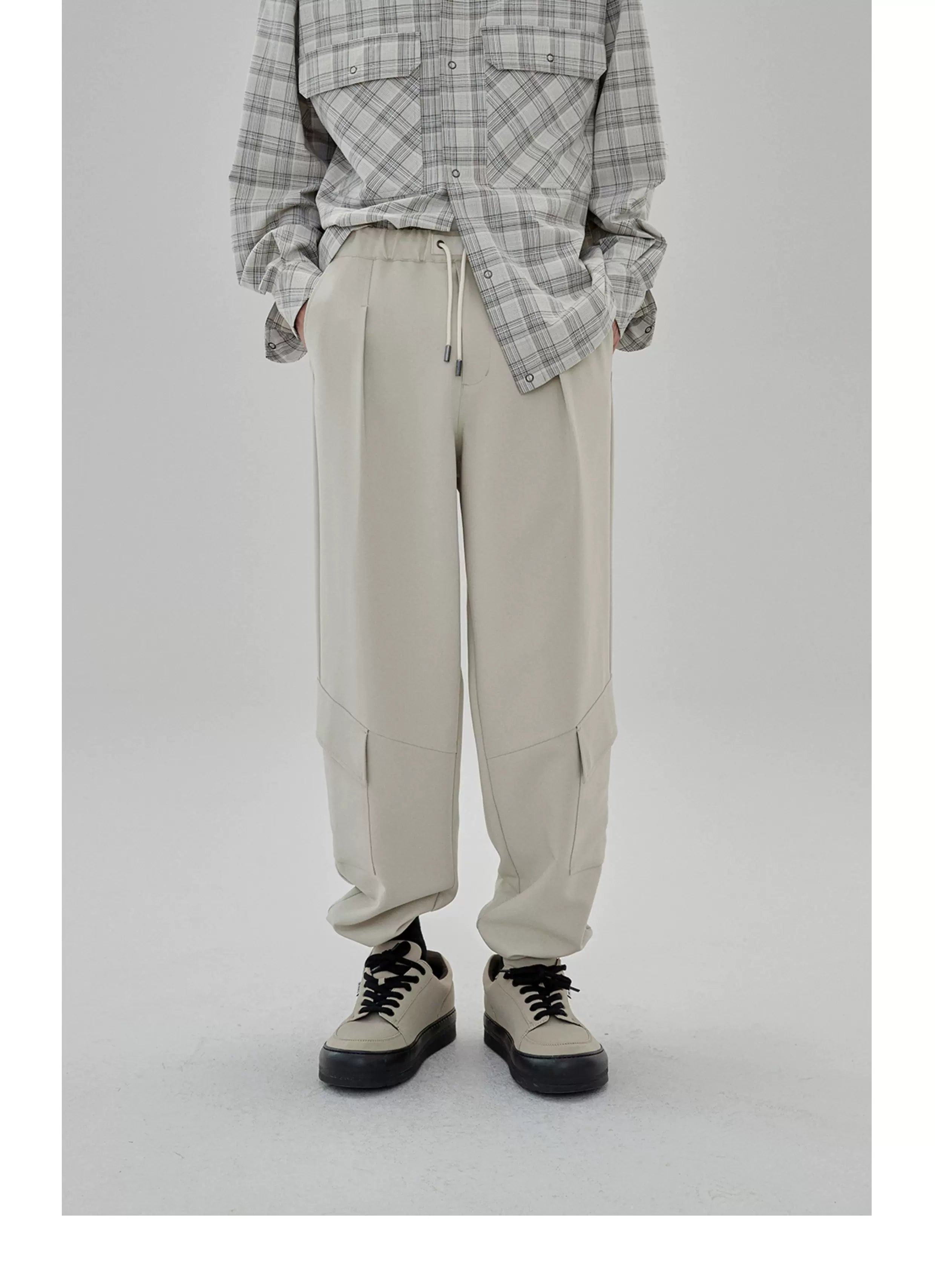 Tapered Drawstring Pocket Cargo Pants