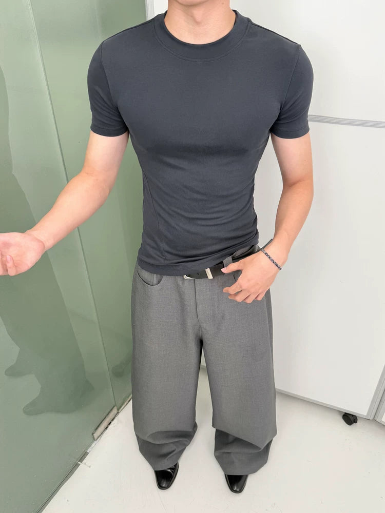 Sanded Slim Stretch Velvet Tee