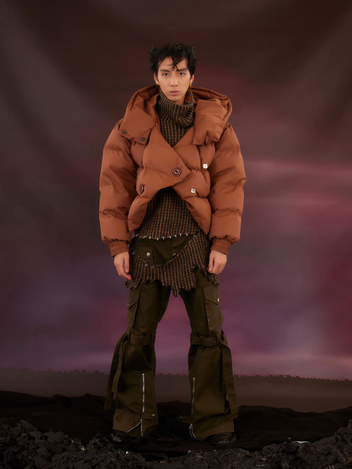 Unisex Y2K Cropped Down Puffer Jacket