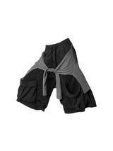 Cropped Washed Detachable Pocket Sweatpants