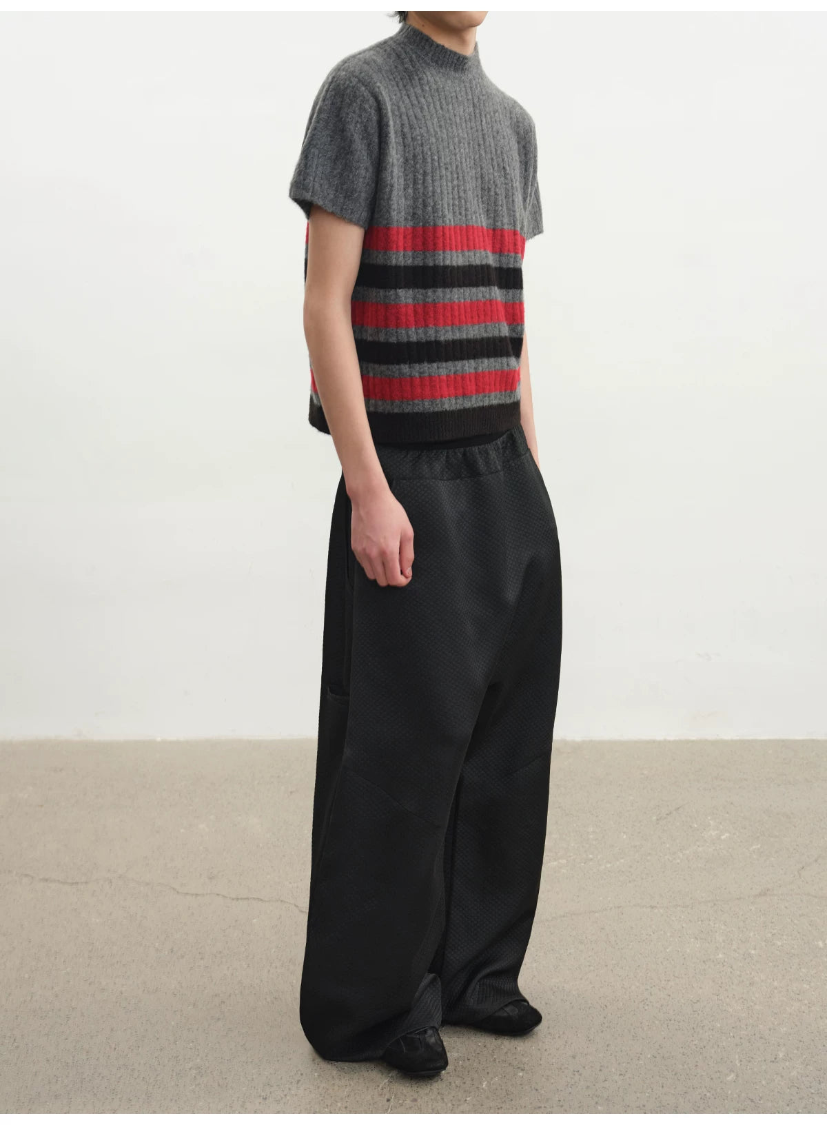Striped Short Sleeve Round Neck Tee