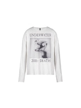 Devil's Kiss Long-sleeve Printed Linen Tee