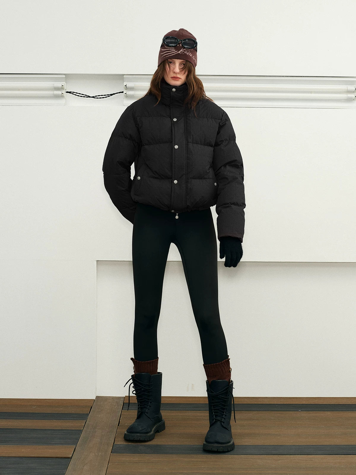 Men's Embossed Stand Collar Down Jacket