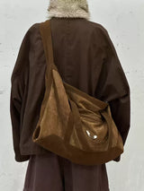 Suede Patchwork Metal Plaque Convertible Backpack