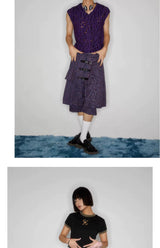Y2K Plaid Buckle Wide Leg Skort