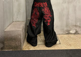 Reversible Dragon Embroidery Denim Jeans