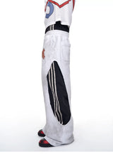 Men's 2-In-1 3-Stripe Wide Leg Sweatpants
