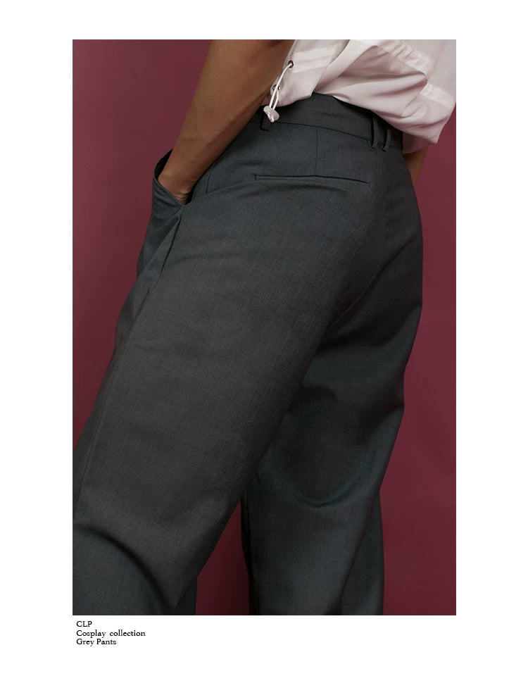 Men's Vintage Gray Wide Leg Pants