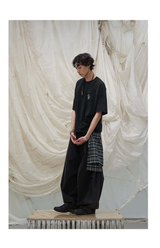 Detachable Colorful Plaid Zip Shirt Extender
