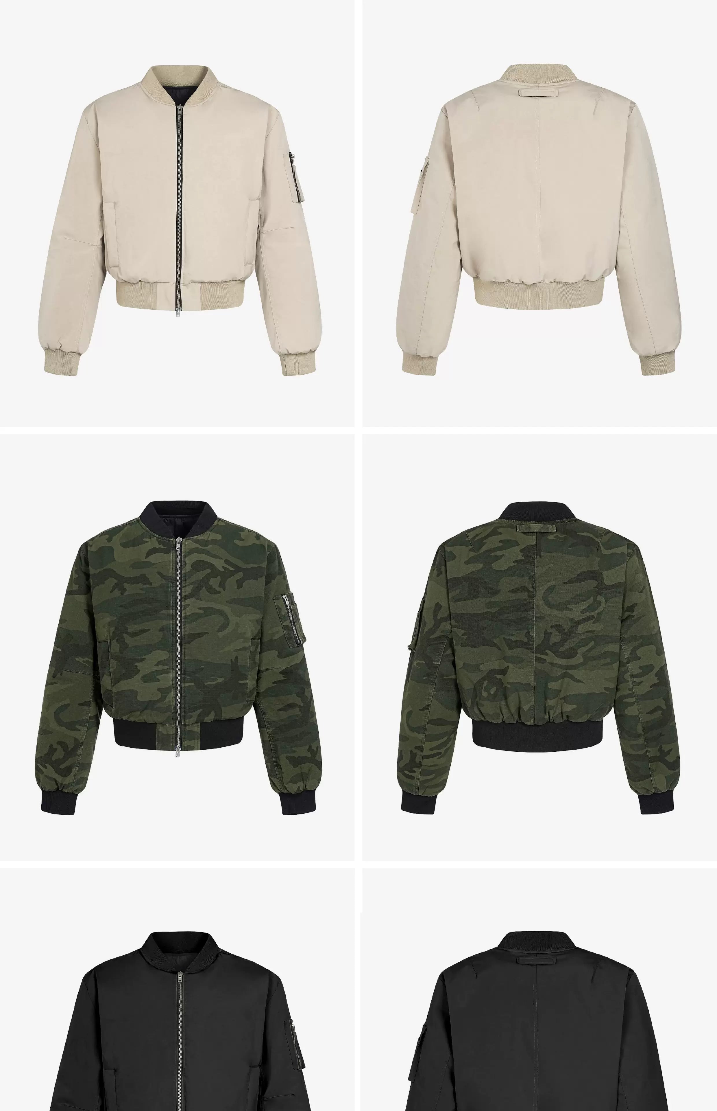 Black Khaki Camo MA1 Bomber Jacket