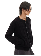 100% Cotton Crew Neck Cable Cardigan