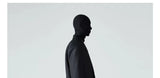 Men's Cropped Black Padded Drapey Blazer