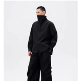 Casual Curved Pleated Wide Leg Pants