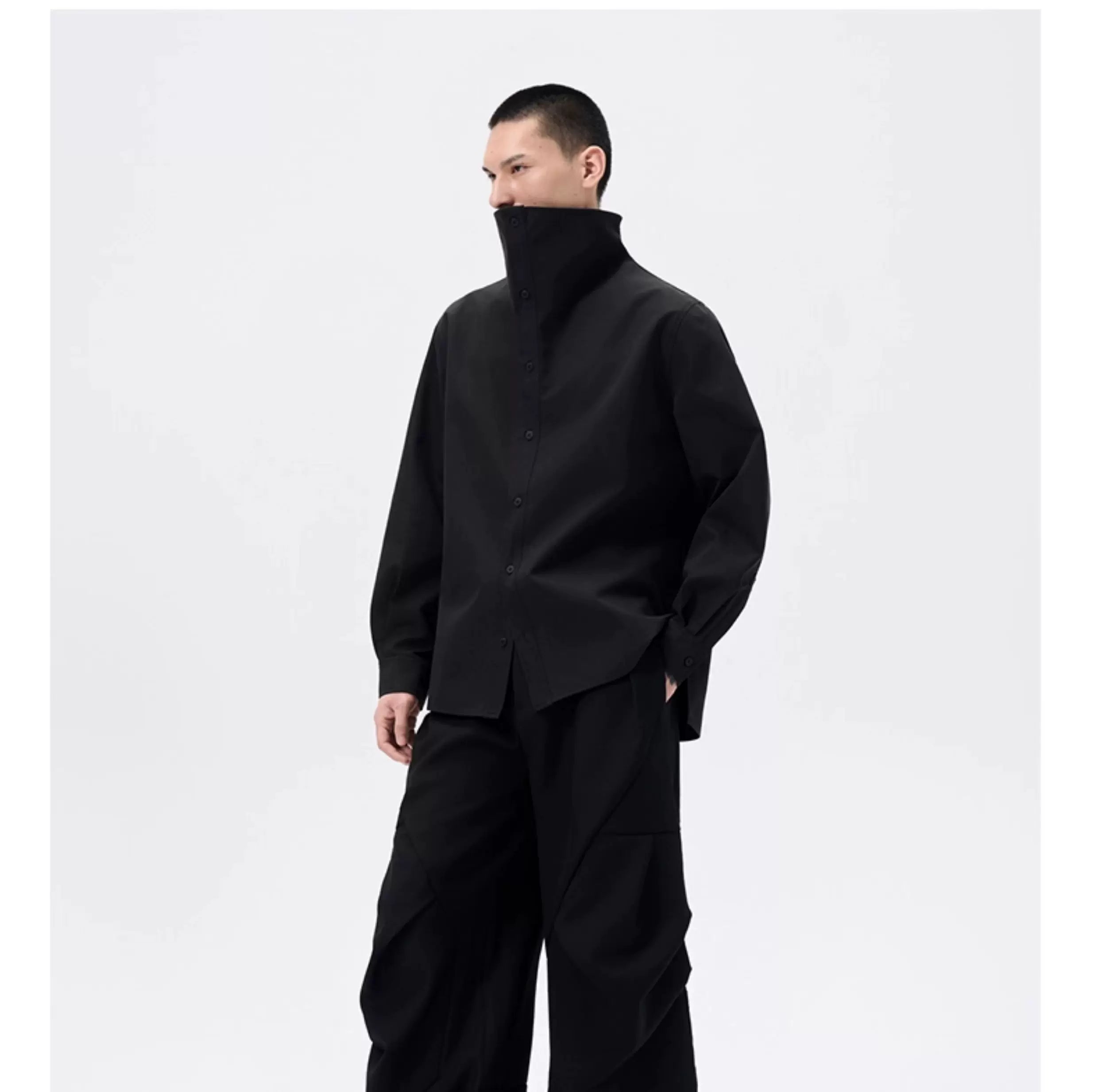 Casual Curved Pleated Wide Leg Pants