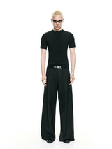 Stretchy Fitted Short Sleeve Crop Tee