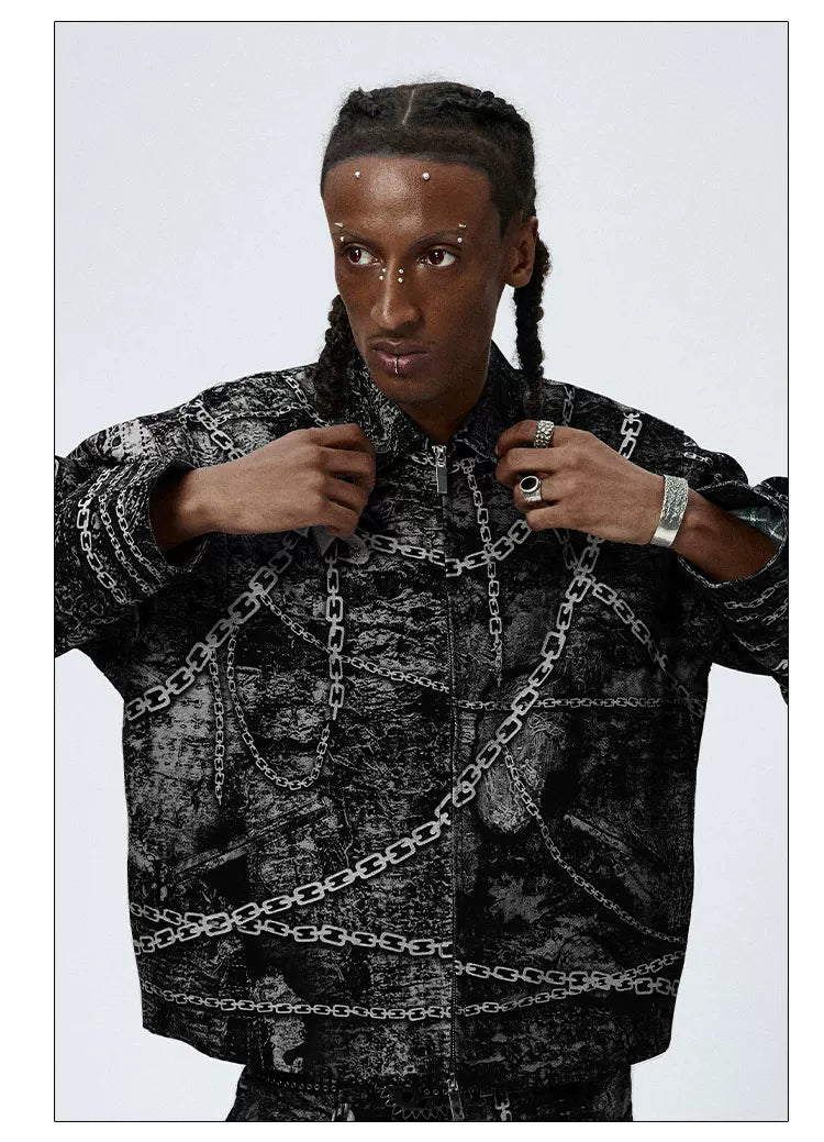 American Chain Print Detroit Work Jacket