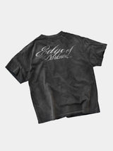Loose Fit Washed Distressed Printed Tee