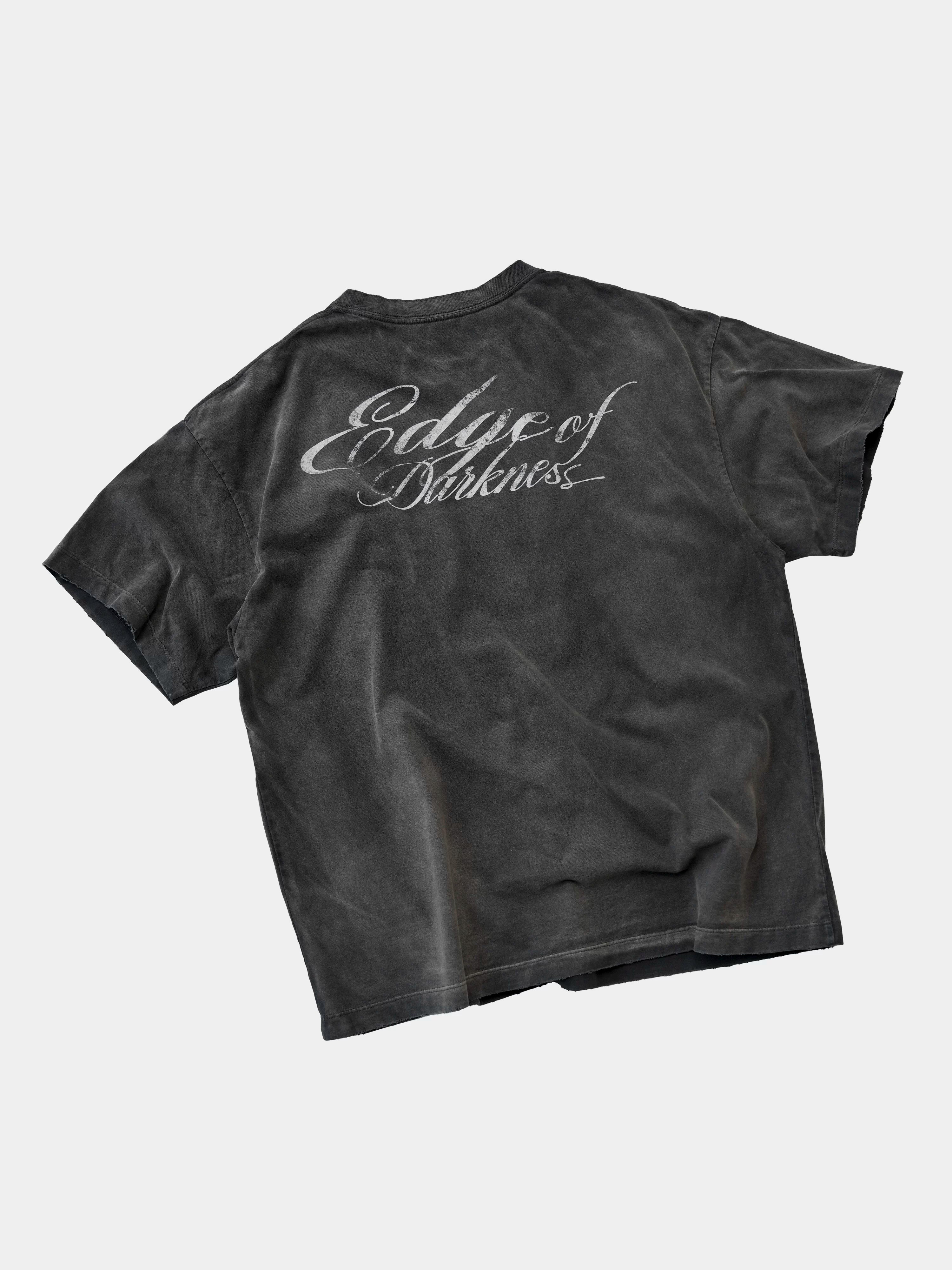 Loose Fit Washed Distressed Printed Tee