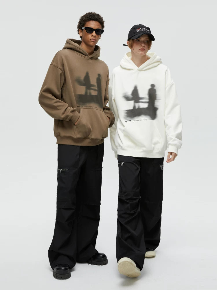 Lost Sandbar Print Fleece Hoodie