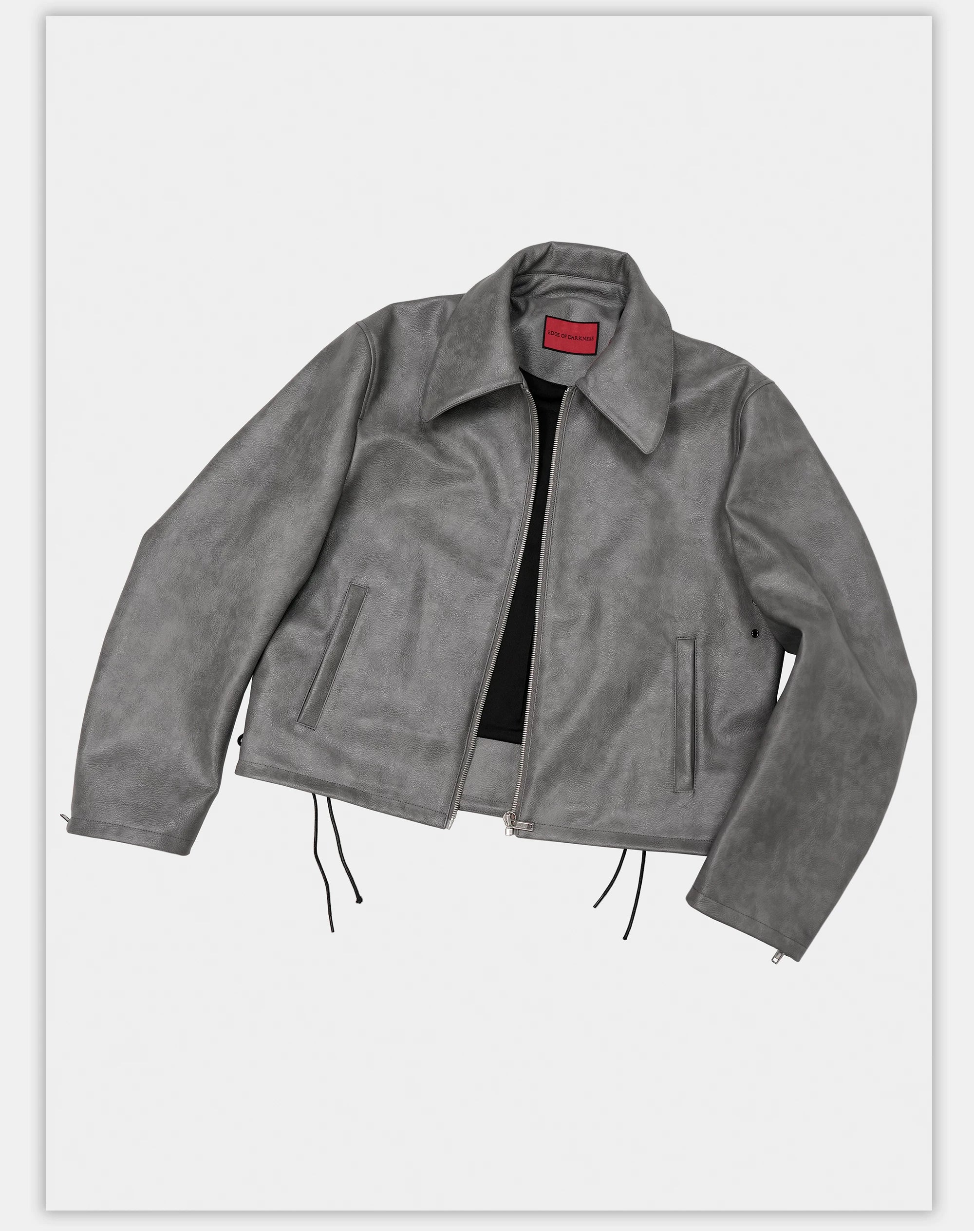 Vintage Stand Collar Biker Jacket
