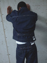Okayama Classic Pleated Cropped Denim Jacket