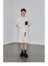 Magnetic Belted Elastic Multi-pocket Shorts