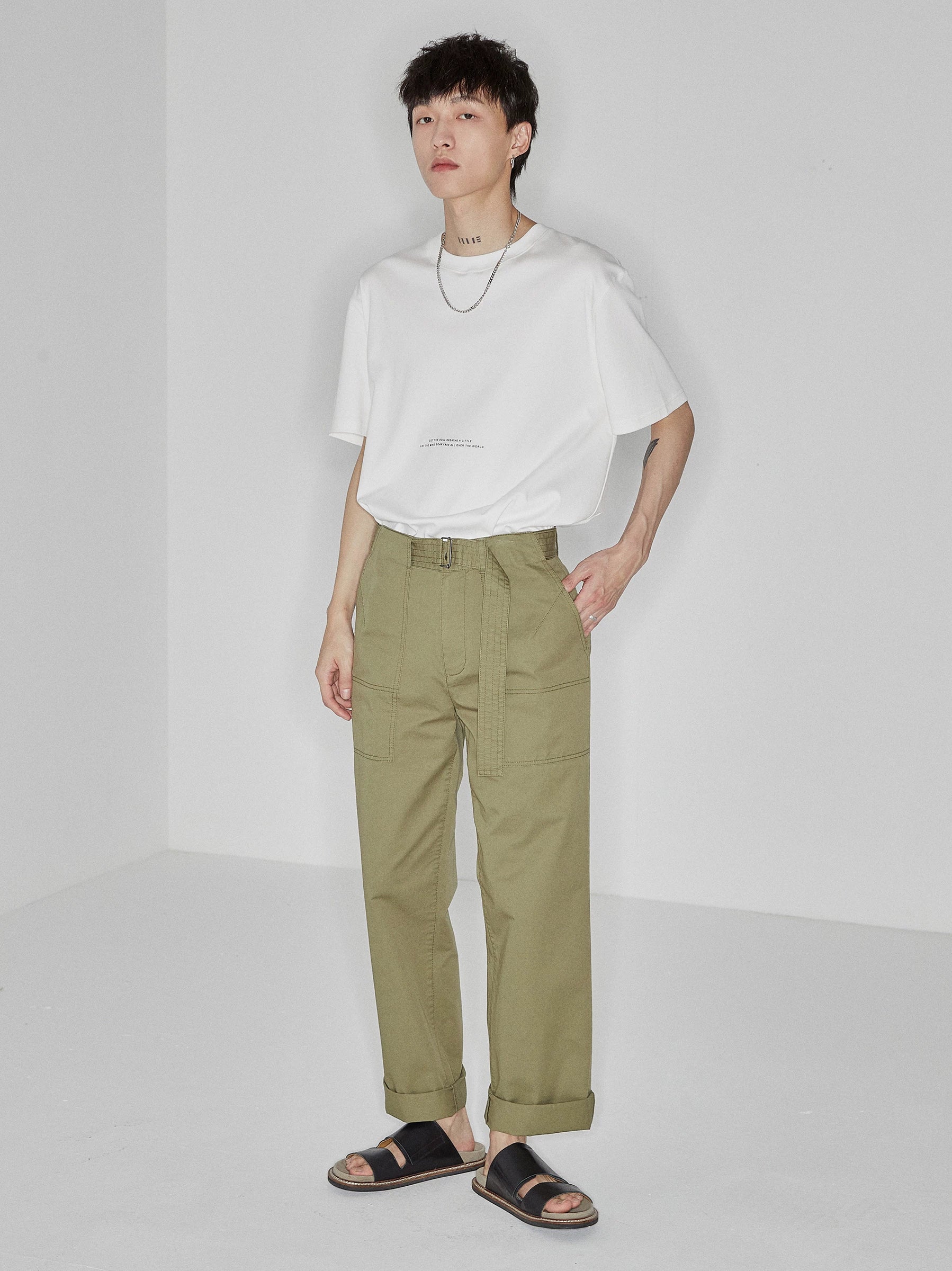 Double-sided Color-block Printed Pima Cotton Tee