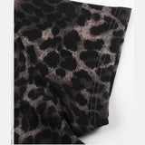 Leopard Print Stretchy Slim Fit Polo