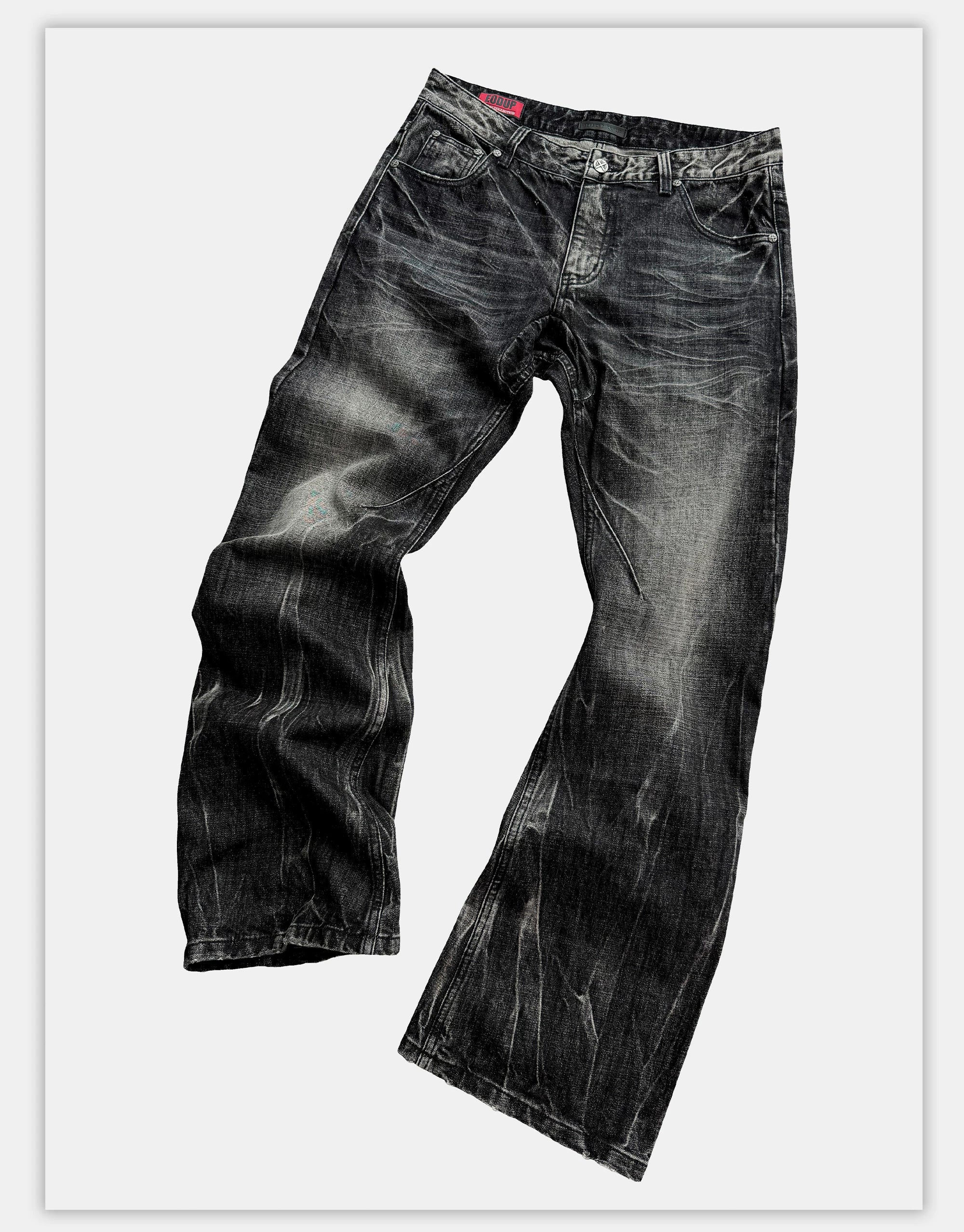 Vintage Dark Wash Curved Jeans