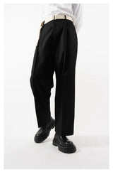 Men's Multicolor Loose Straight Cropped Pants