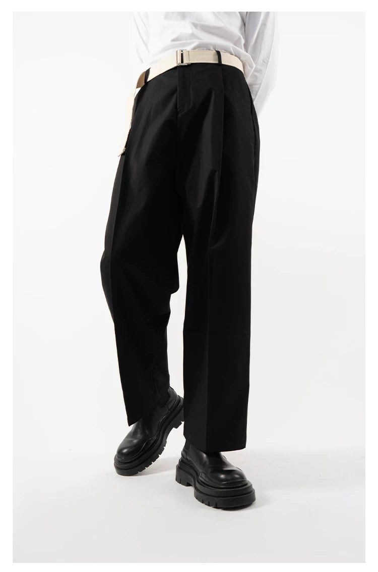 Men's Multicolor Loose Straight Cropped Pants