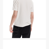 3-Tone Patchwork V-Neck Waffle Tee